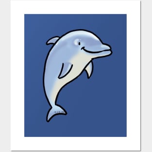 cute dolphin Posters and Art